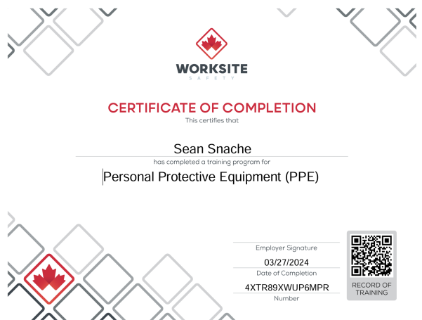 Certificate of Completion14