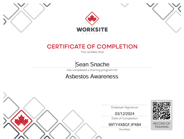 Certificate of Completion11